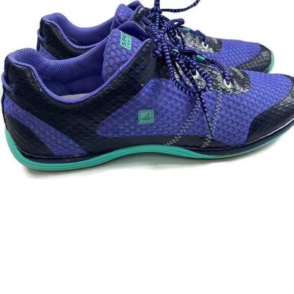 Sperry Top Sider PT Breeze Shoes Oxford Lace Up Black Iris Rare HTF Womens Sz 10 - Picture 5 of 12